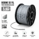FIL DEBROUSSAILLEUSE - TAG EXPERT ARGENT - 3.00 mm CARRE (5 Kilogrammes - 488 Mètres)