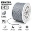 FIL DEBROUSSAILLEUSE - TAG EXPERT ARGENT - 2.70 mm CARRE (10 Kilogrammes - 1203 Mètres)