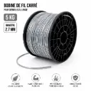 FIL DEBROUSSAILLEUSE - TAG EXPERT ARGENT - 2.70 mm CARRE (5 Kilogrammes - 602 Mètres)