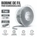 FIL DEBROUSSAILLEUSE - TAG EXPERT ARGENT - 2.70 mm CARRE (1 Kilogrammes - 120 Mètres) 