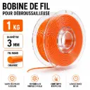 FIL DEBROUSSAILLEUSE - TAG PRO ORANGE - 3.00 mm ROND (1 Kilogrammes - 124 Mètres)